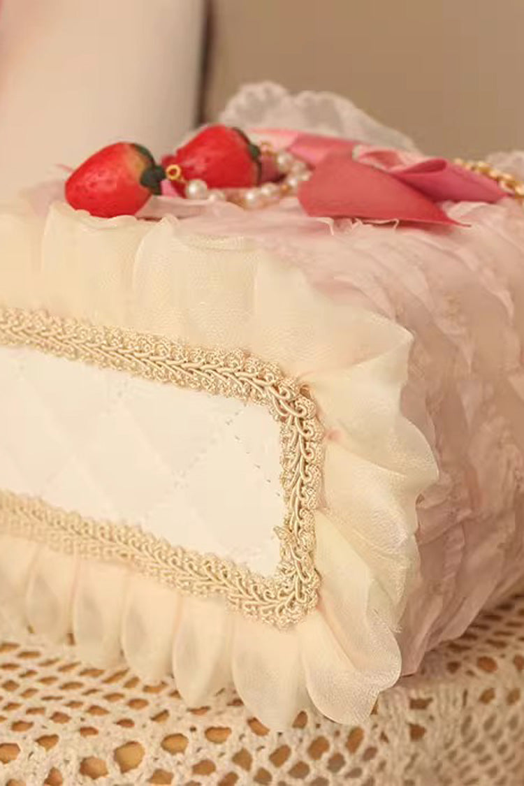 Lolita Shoulder Bag - Strawberry Cake Rose, Pink, Bow Detail, Lace Trim, Sweet Style - additional product view 4