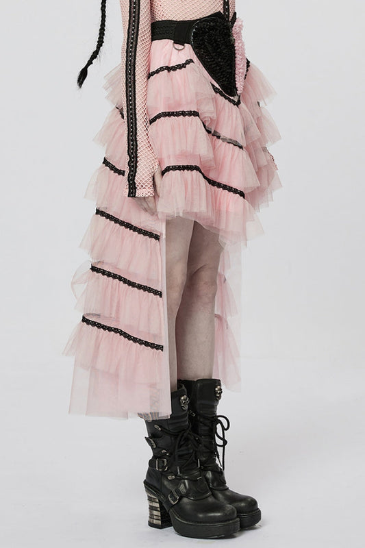 Lolita Skirt - Heart, 2 Colors, Zipper Detail, Women's Style, Embroidered - additional product view 2