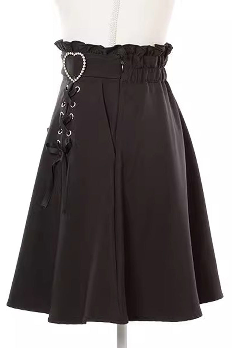 Lolita Skirt - Heart Shape Decoration, 2 Colors, Bow Detail, Sweet Style - additional product view 6