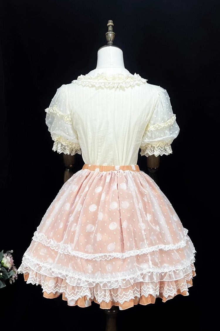 Lolita Skirt - Wave Candy, 3 Colors, Layered, Sweet Style, Bow Detail - additional product view 18
