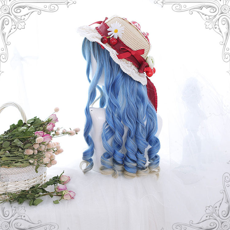 Lolita Wig - Ancient Rome Series Rome Curly, Blue, Classic Style - additional product view 4