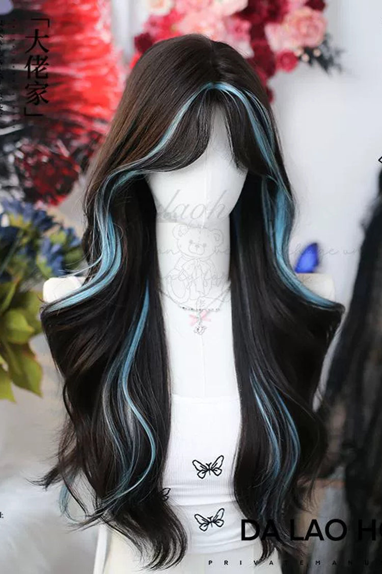 Lolita Wig - Brown/blue Pick Dye, 2 Colors, Sweet Style - Kawaii Outfit Wig - additional product view 2