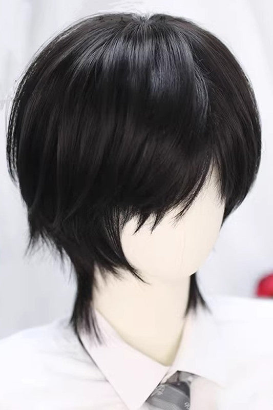 Lolita Wig - Japanese Style Cool Androgynous, 2 Colors, Sweet Style - One-Size Natural-Black option