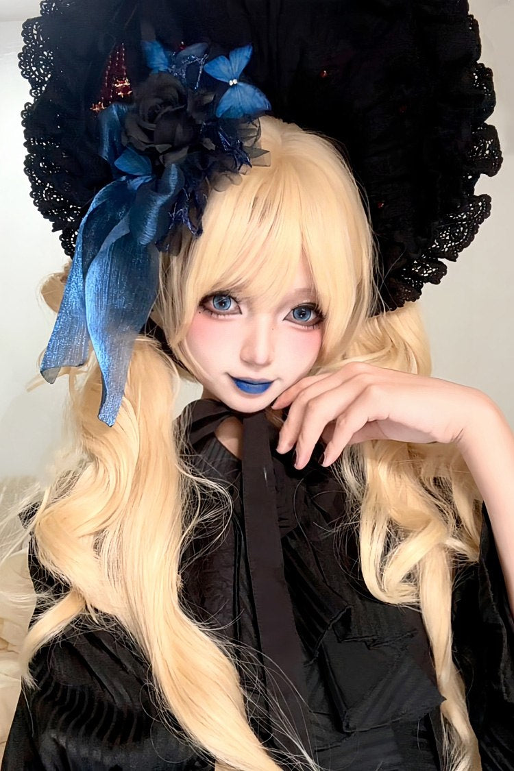 Lolita Wig - Light Gold, Gold, Sweet Style - Kawaii Outfit Wig - additional product view 2