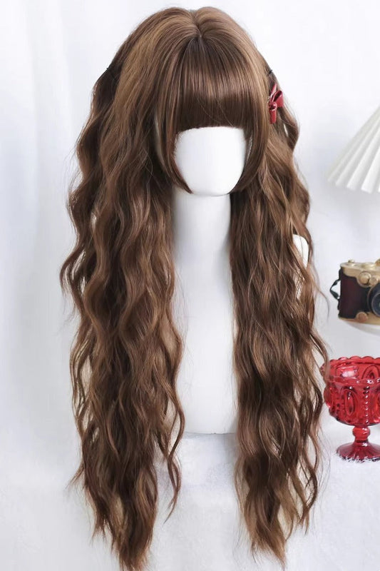 Lolita Wig - Sakuraki Warm Brown Beach Waves, Brown, Sweet Style - additional product view 2