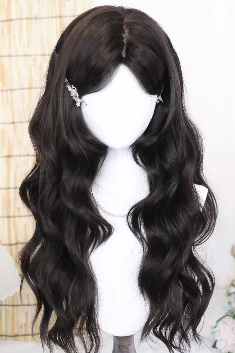 Lolita Wig - Tea Middle-parted Natural Daily, Black, Sweet Style - additional product view 2