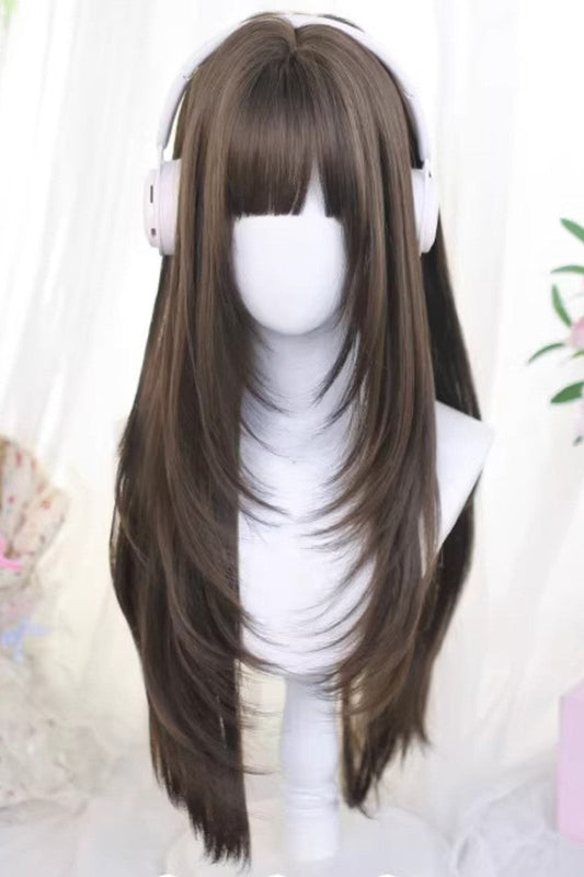 Lolita Wig - Wispy Air Bangs Straight, 2 Colors, Sweet Style - additional product view 2