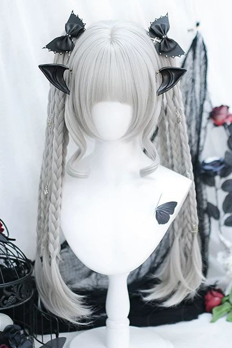 Long Wavy Lolita Wig - Hime Cut Twin Tails, 2 Colors, Sweet Style - additional product view 4