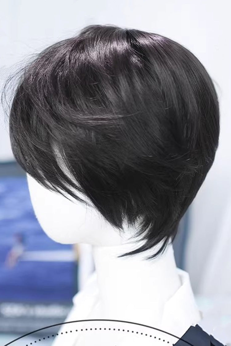 Long Wavy Lolita Wig - Natural Black Cool Androgynous, Black - additional product view 4