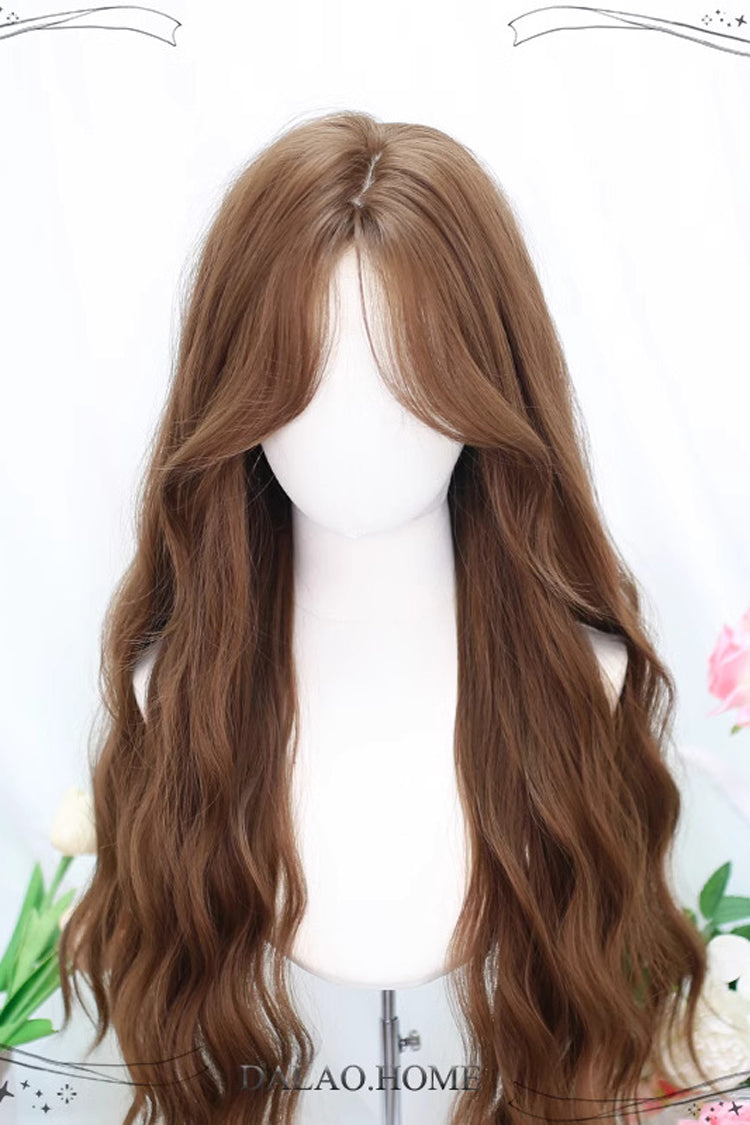 Long Wavy Lolita Wig - Secondary Water Wave Eight, Brown, Sweet Style - additional product view 4