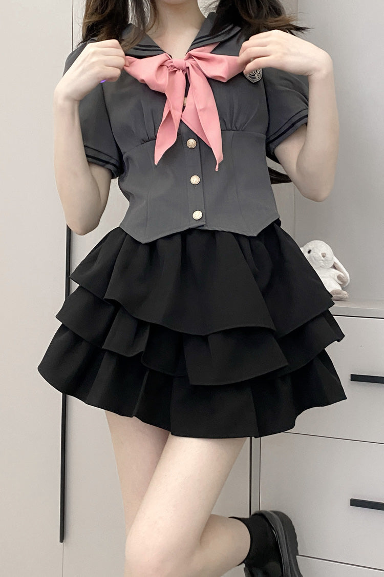 Punk T-Shirt - Multi-layer Ruffle Bowknot, 4 Colors, Ruffled, Sweet Style, Bow Detail - additional product view 14