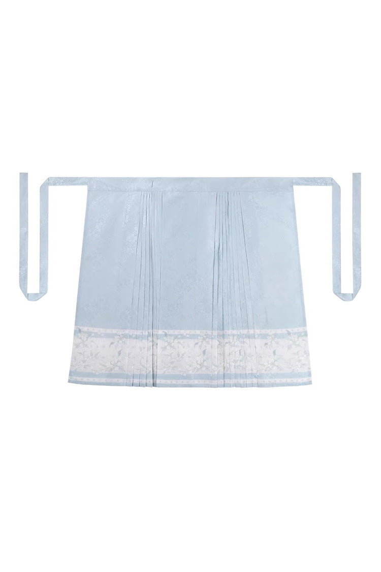 Ruffled Lolita Skirt - Alice In The Illusion, Blue, Stand Collar, Printed - S Ma-Mian(Only) / M Ma-Mian(Only) / L Ma-Mian(Only) option