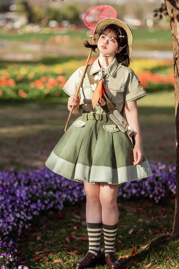 Ruffled Lolita Skirt - Bunny's Spring Journey, Green - Alternative Fashion Skirt - additional product view 5