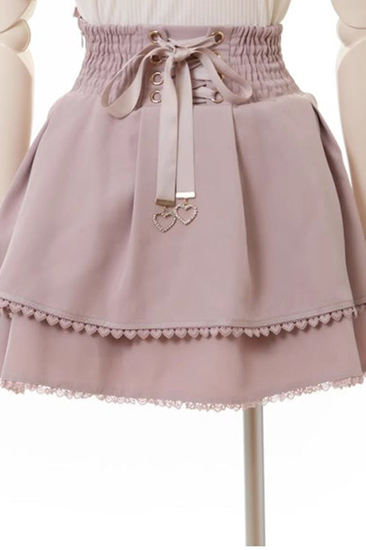 Ruffled Lolita Skirt - Double, 3 Colors, Bow Detail, Ruffled, Sweet Style - additional product view 2