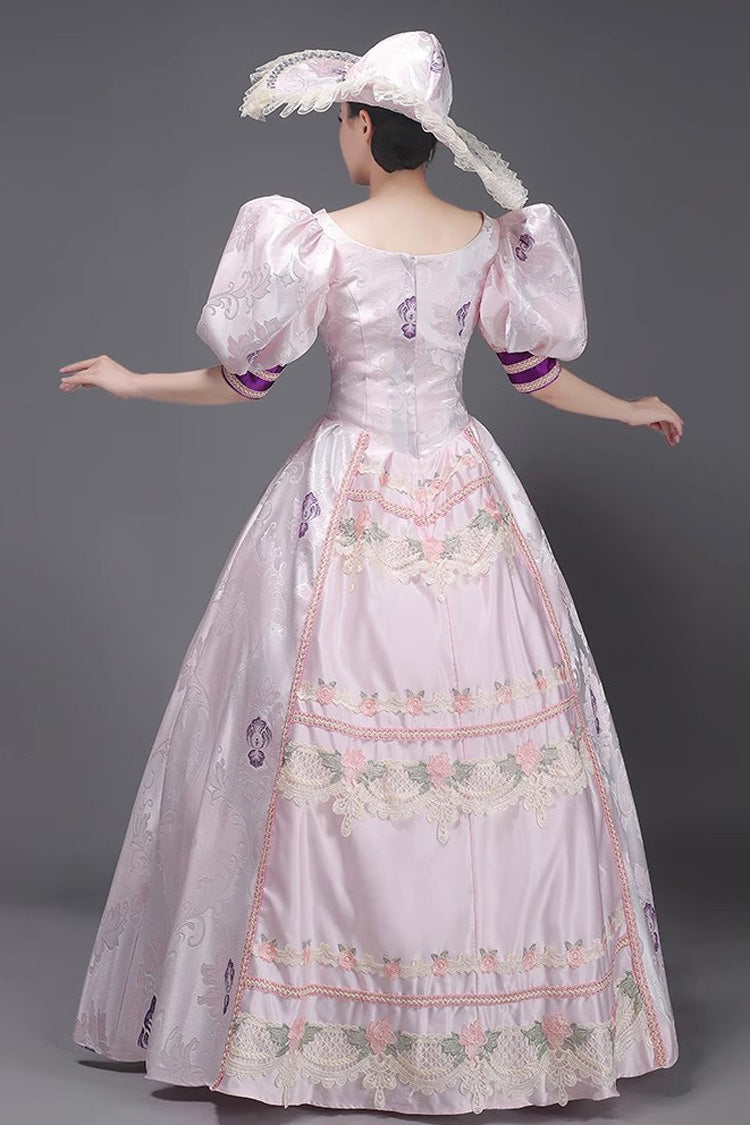 Sweet Lolita Dress - European Court, Pink, Victorian Style, Printed, Embroidered - additional product view 5