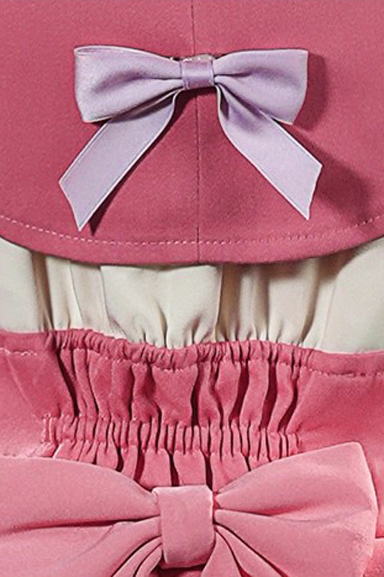 Sweet Lolita Dress - Identity V, Pink, Ruffled, Lace-Up, Bow Detail - additional product view 5