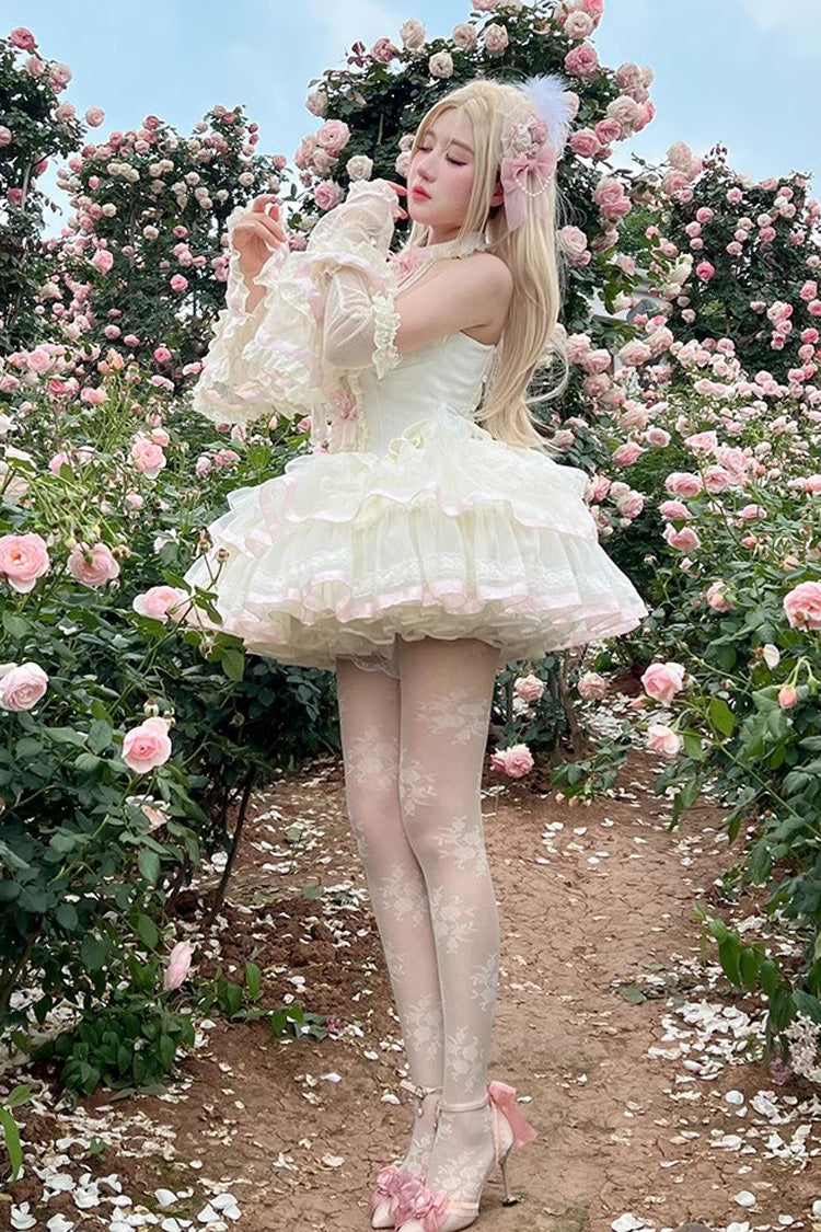Sweet Lolita Dress - Multi-color Ballet Of Flora, Multi-Color, Lace Trim, Ruffled - additional product view 12