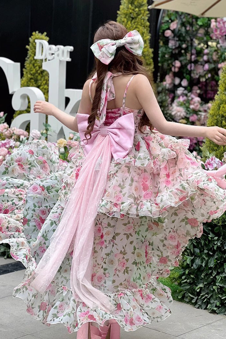 Sweet Lolita Dress - Multi-color Rose Print, Pink, Printed - Tea Party Dress - additional product view 10
