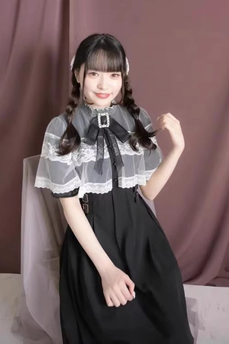 Sweet Lolita Dress - Multi-layered Lace Slim Jirai, 4 Colors, Lace Trim - additional product view 10