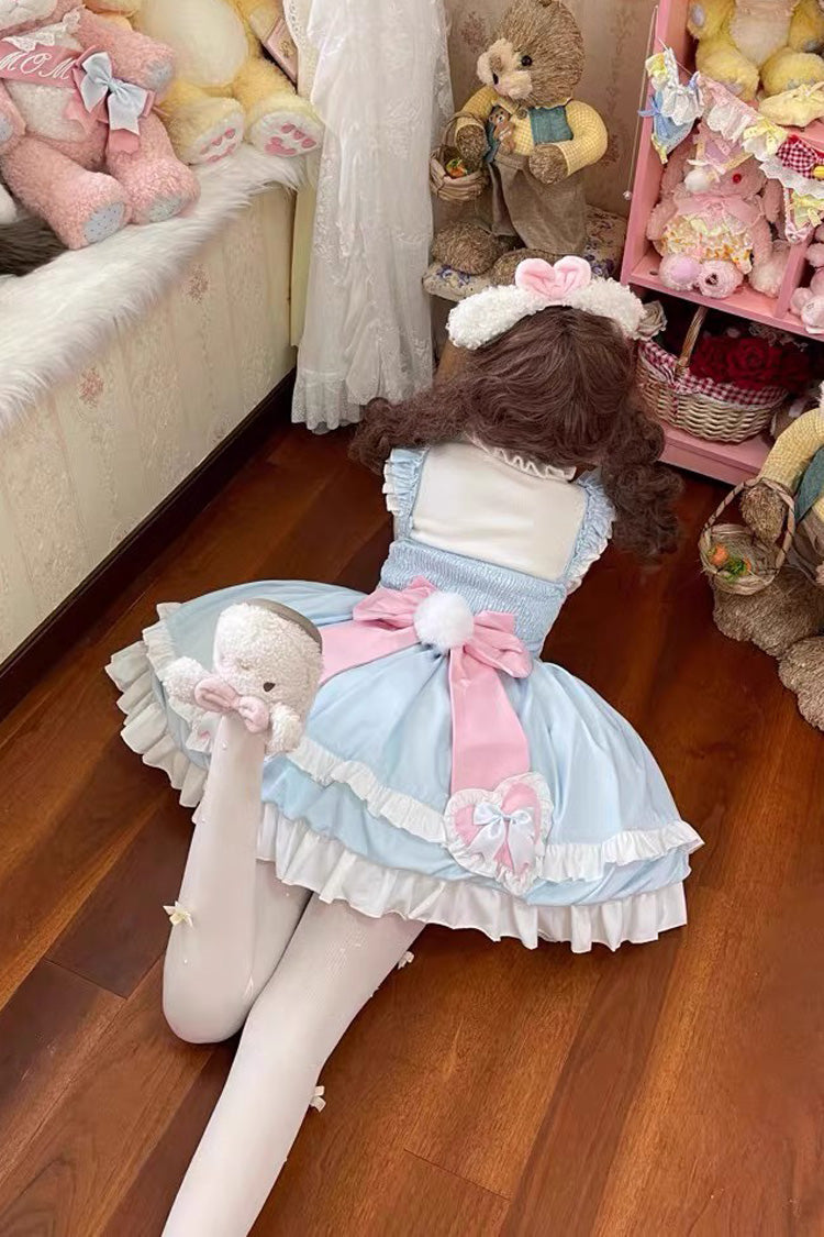 Sweet Lolita JSK - Cute Party Multi-layer Ruffle, 2 Colors, Ruffled, Bow Detail - additional product view 10