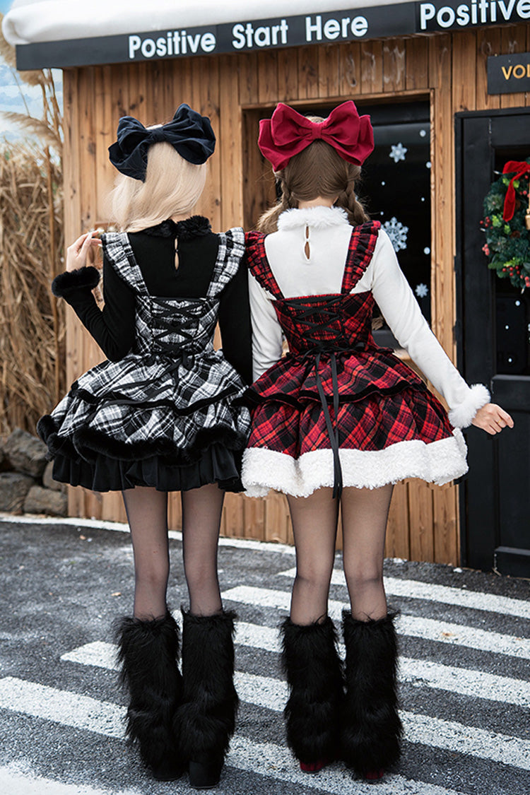 Sweet Lolita JSK - Letters & Poems · Snowy Night, 2 Colors, Ruffled, Printed, Layered - additional product view 18