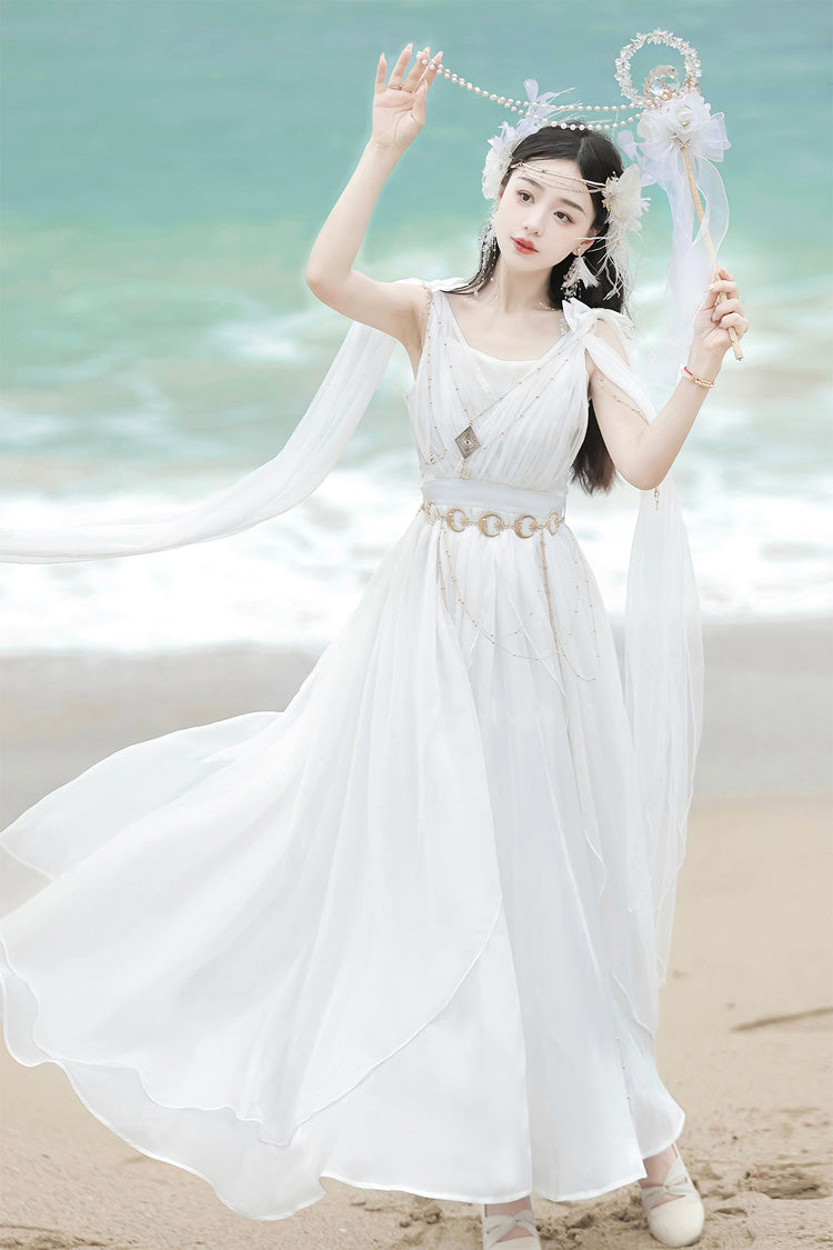Sweet Lolita JSK - Messenger Of God, White, Ruffled - Tea Party Jumper Dress - additional product view 12