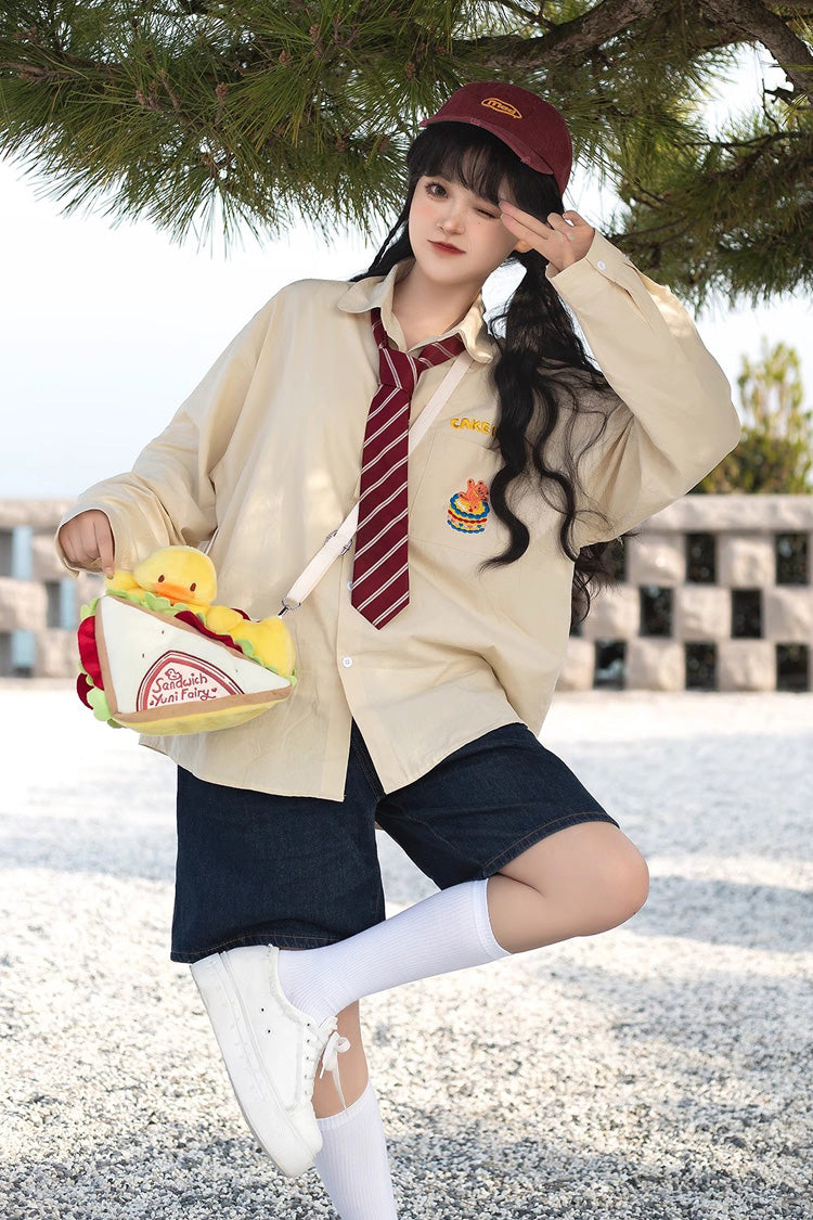 Sweet Lolita Shoulder Bag - Sandwich Plush Yellow Duck, Yellow - additional product view 8