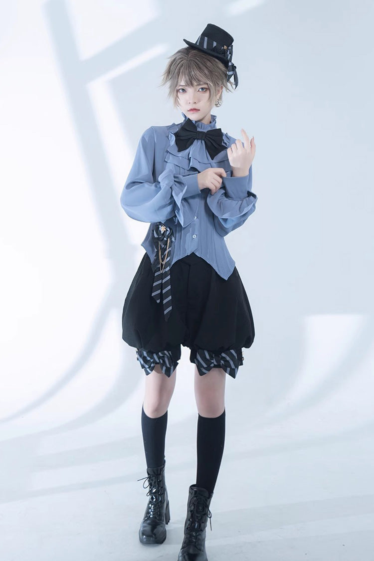 Blue Narrative Maxim Long Sleeves Ouji Fashion Gothic Lolita Blouse