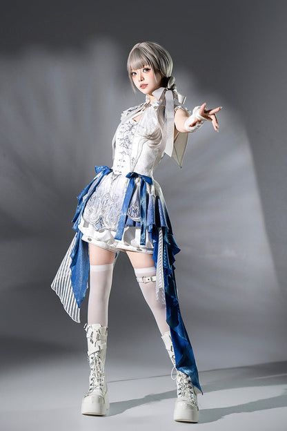 White [Dragon Bones] Chinese Style Prince Handsome Ouji Lolita Shorts