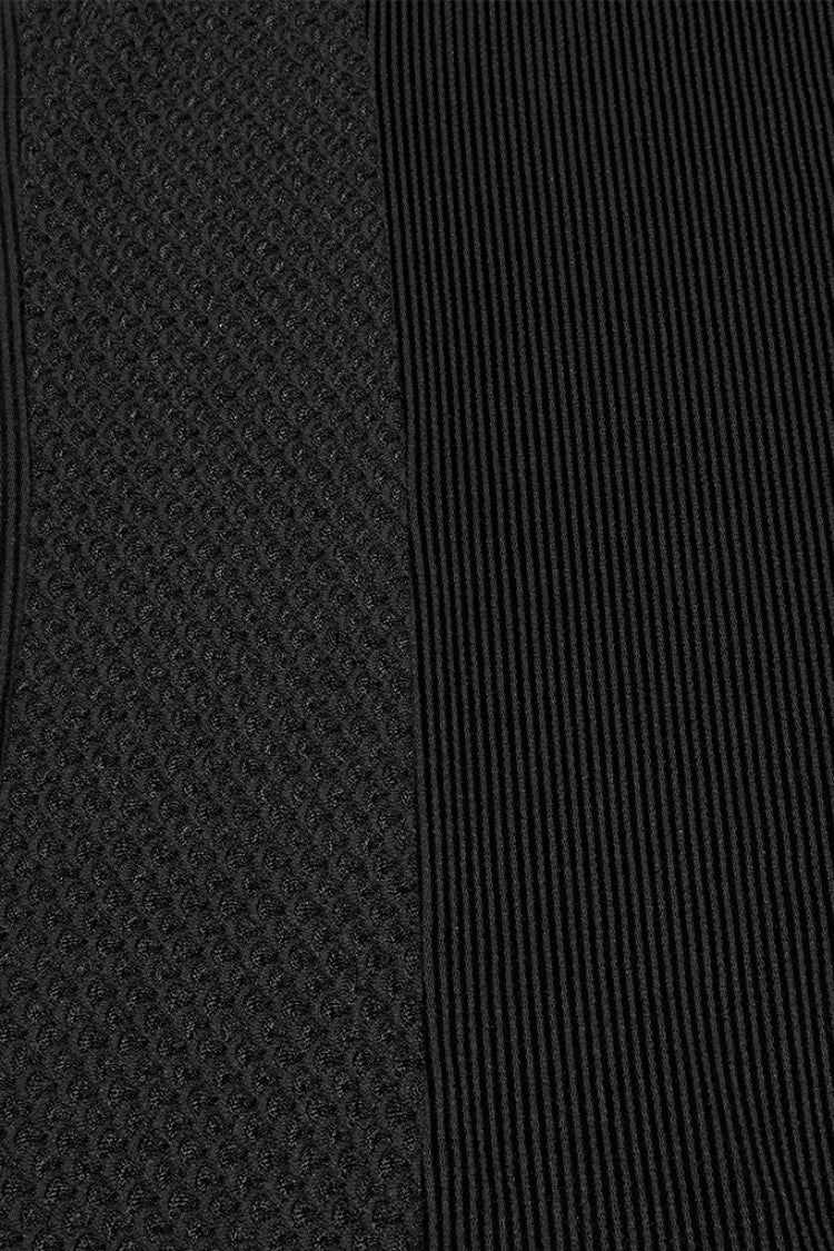Black Round Collar Sheer Mesh Color Matching Rivet Men's Punk Vest