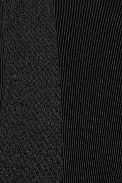 Black Round Collar Sheer Mesh Color Matching Rivet Men's Punk Vest