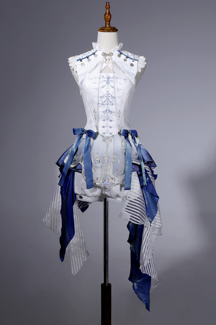 White [Dragon Bones] Chinese Style Prince Handsome Ouji Lolita Shorts