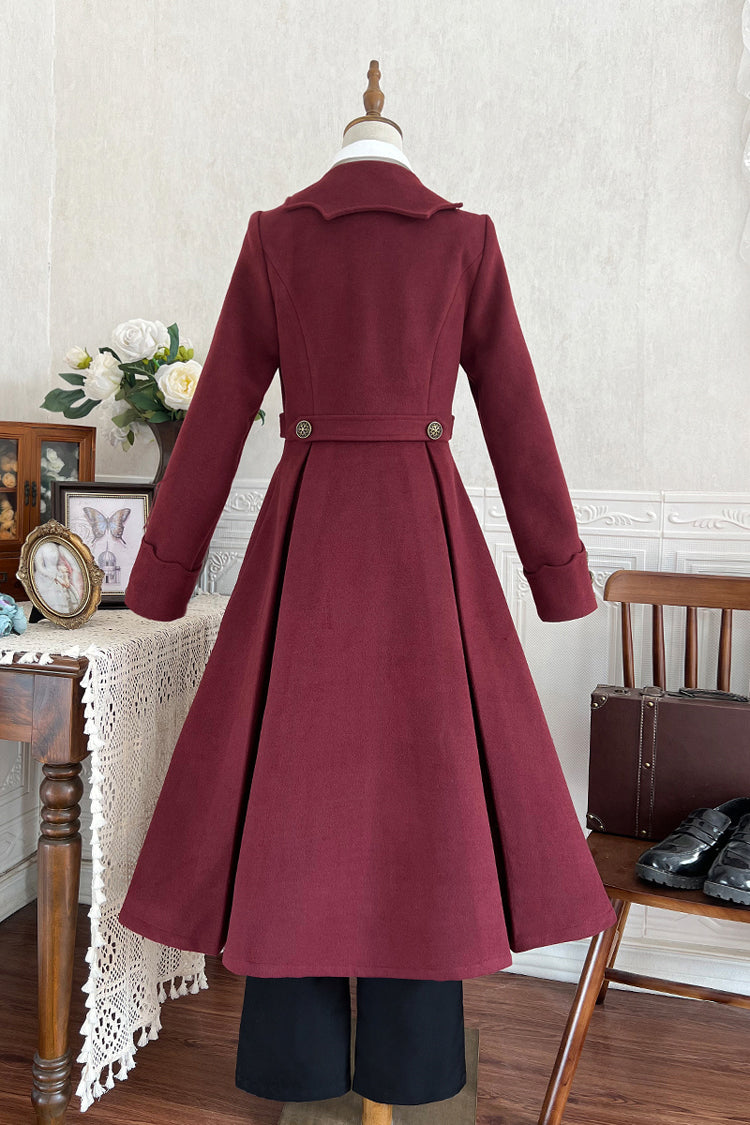 Red [The Legend of Dracula] Bat Collar Long Sleeves Prince Handsome Ouji Lolita Coat