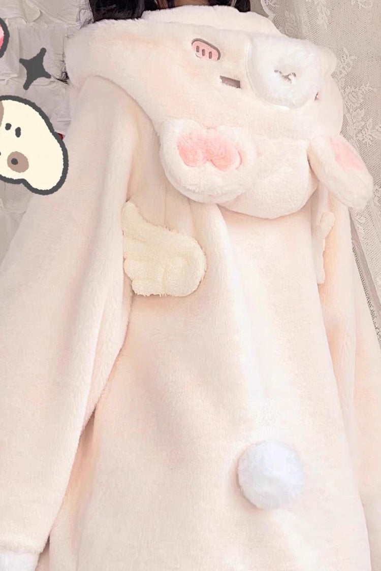 [Sleepy Bear and Cat] Long Sleeves Hooded Sweet Lolita Coat 3 Versions