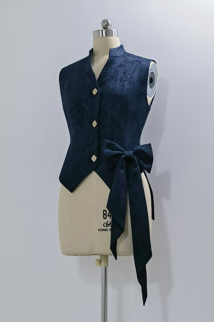 Blue [Rabbit Hunt] Bowknot Vintage Prince Ouji Lolita Vest