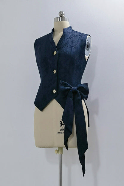 Blue [Rabbit Hunt] Bowknot Vintage Prince Ouji Lolita Vest