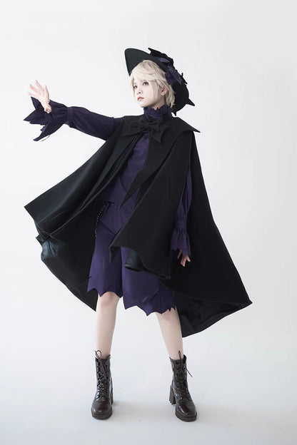 Black Woolen Ouji Fashion Daily Lolita Cloak