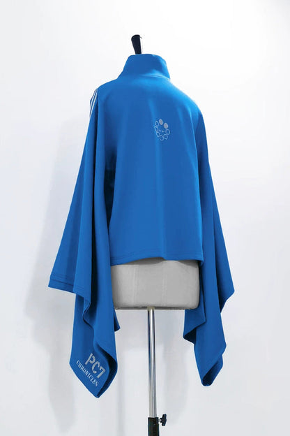 Blue [Network Error] Stand Collar Long Trumpet Sleeves Ouji Gothic Functional Style Japanese Prince Lolita Coat Shorts Set