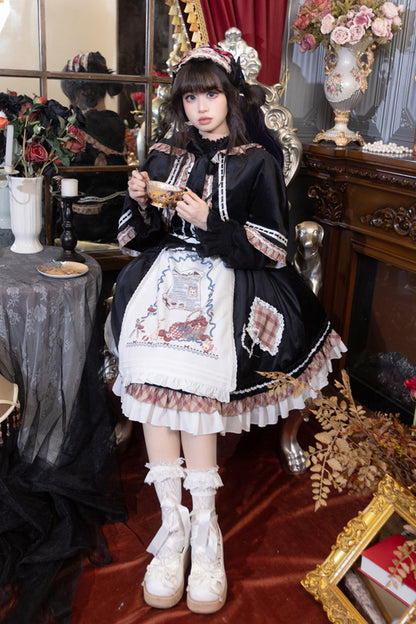Black [Little Red Riding Hood] Ruffle Bowknot Sweet Lolita Jsk Dress