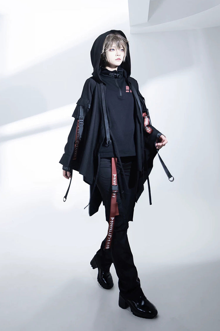 Black [Nameless Blade] Stand Collar Long Sleeves Gothic Prince Ouji Lolita Pants Set