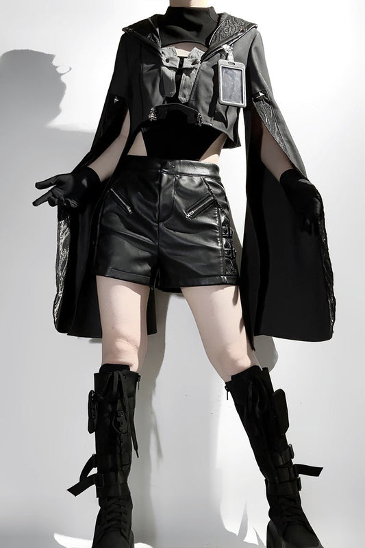 Black [Black Sheep Research Society] Gothic Prince Handsome Ouji Lolita Shorts Set