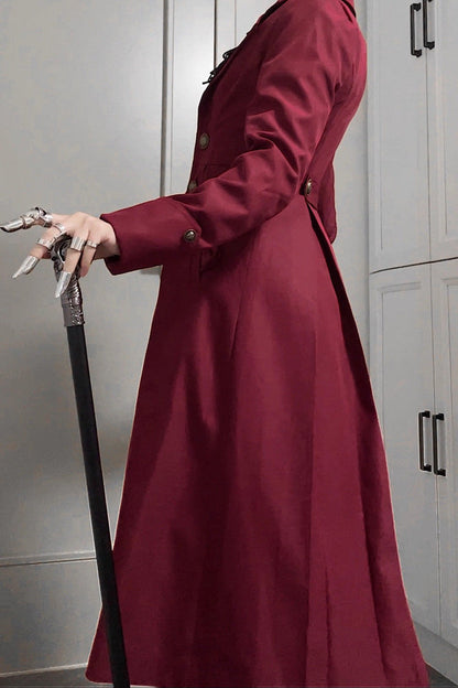 [Paranoid’s Punishment ] Long Sleeves Slim Gothic Lolita Trench Coat 2 Colors