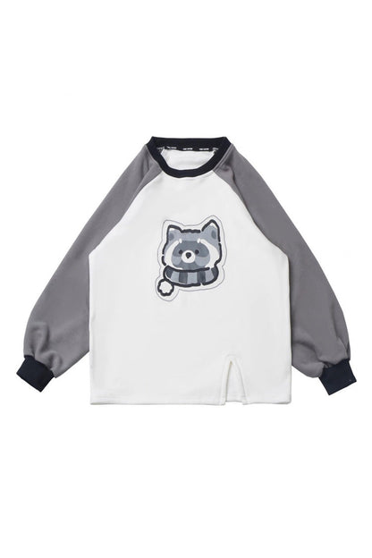 Black/Grey [Little Hibernating Bear] Long Sleeves Hooded Zippered Sweet Lolita Coat and Skirt Set