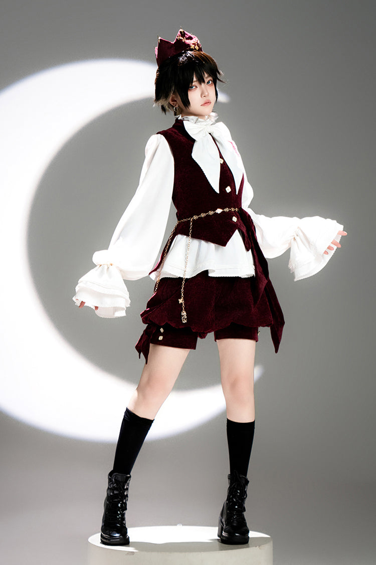 Red [Rabbit Hunt] Sweet Prince Handsome Ouji Lolita Vest