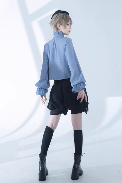Blue Narrative Maxim Long Sleeves Ouji Fashion Gothic Lolita Blouse