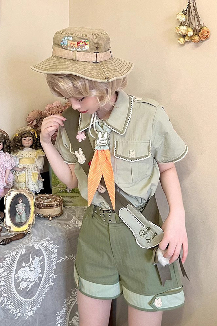 Green Bunny's Spring Journey Ouji Lolita Shorts