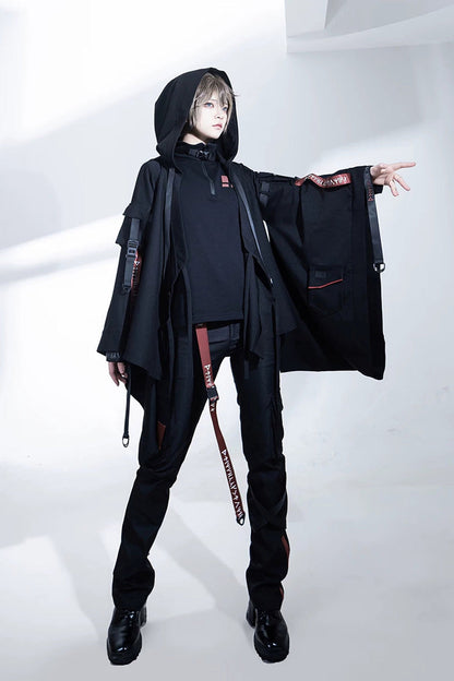 Black [Nameless Blade] Stand Collar Long Sleeves Gothic Prince Ouji Lolita Pants Set