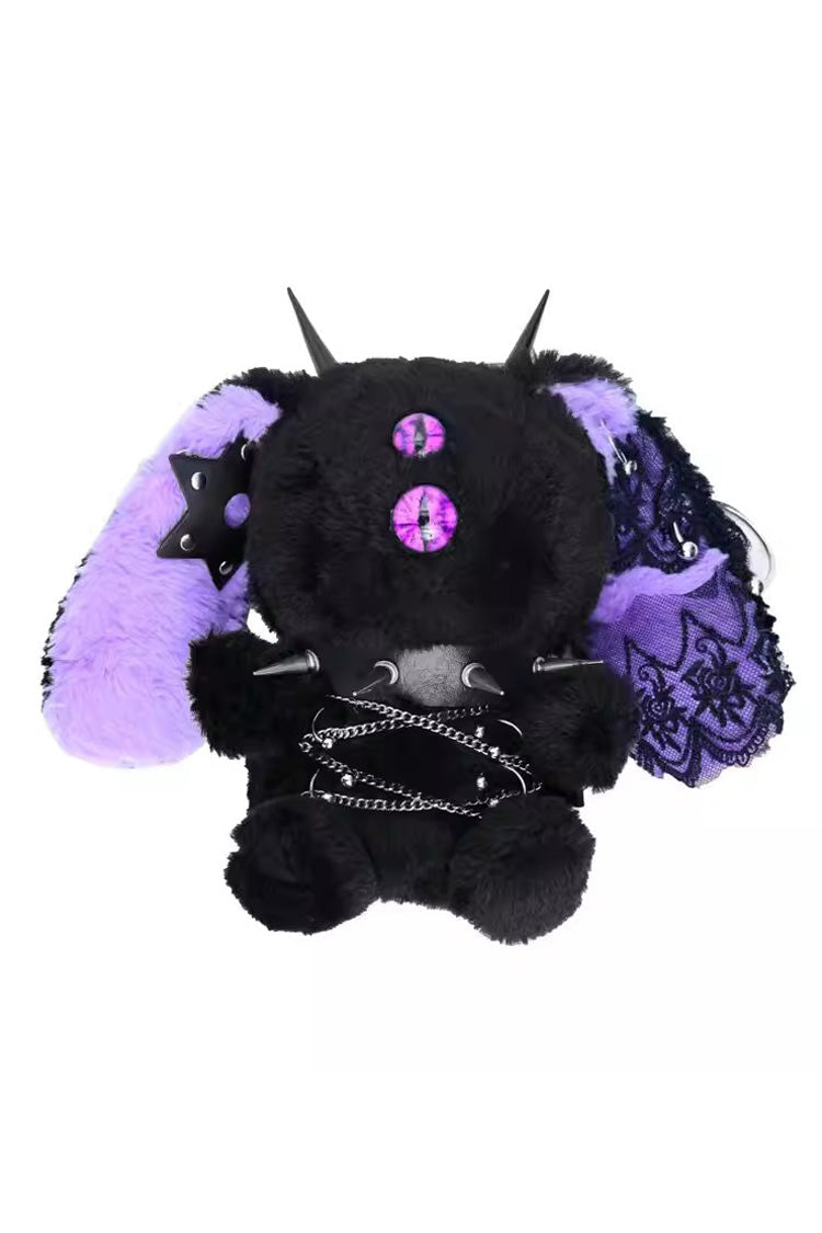 Black/Purple [Demon Bunny One-Eyed Doll] Chain-Decorated Gothic Lolita Crossbody Bag