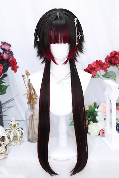 Japanese Style Highlight Trendy Girl Long Braid Sweet Lolita Wig 4 Colors
