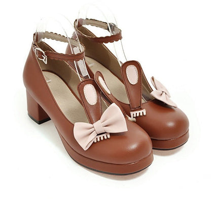 Rabbits Ears Bowknot Sweet Lolita Shoes